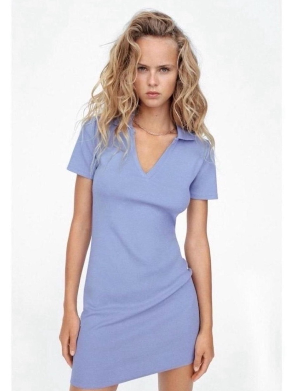 Zara Polo V-Neck Mini Dress